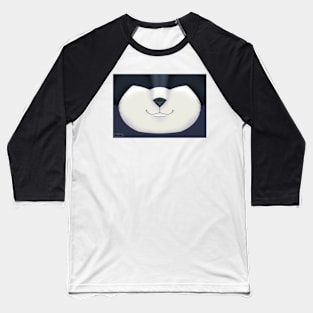 Raccoon Mask Grey Baseball T-Shirt